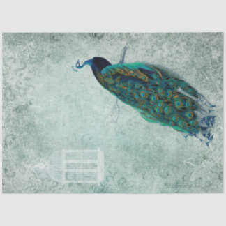 Vintage Peacock 18lb Tissue Craft Paper