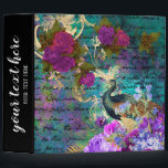 Vintage Peacock 3 Ring Binder<br><div class="desc">Available in different products.   Did you know that you can transfer this design to any products that you want by yourself. If you don't know how,   please check my post to see how to do:  www.giftforallseason.com/blog/new-option-at-zazzle-store</div>