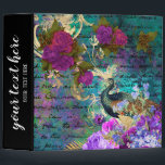 Vintage Peacock 3 Ring Binder<br><div class="desc">Available in different products.   Did you know that you can transfer this design to any products that you want by yourself. If you don't know how,   please check my post to see how to do:  www.giftforallseason.com/blog/new-option-at-zazzle-store</div>