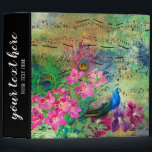Vintage Peacock 3 Ring Binder<br><div class="desc">Available in different products.   Did you know that you can transfer this design to any products that you want by yourself. If you don't know how,   please check my post to see how to do:  www.giftforallseason.com/blog/new-option-at-zazzle-store</div>