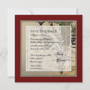 Vintage Peacock 6 - Save the Date