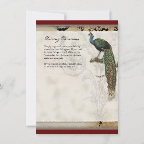 Vintage Peacock 6 _ Wedding Invitation