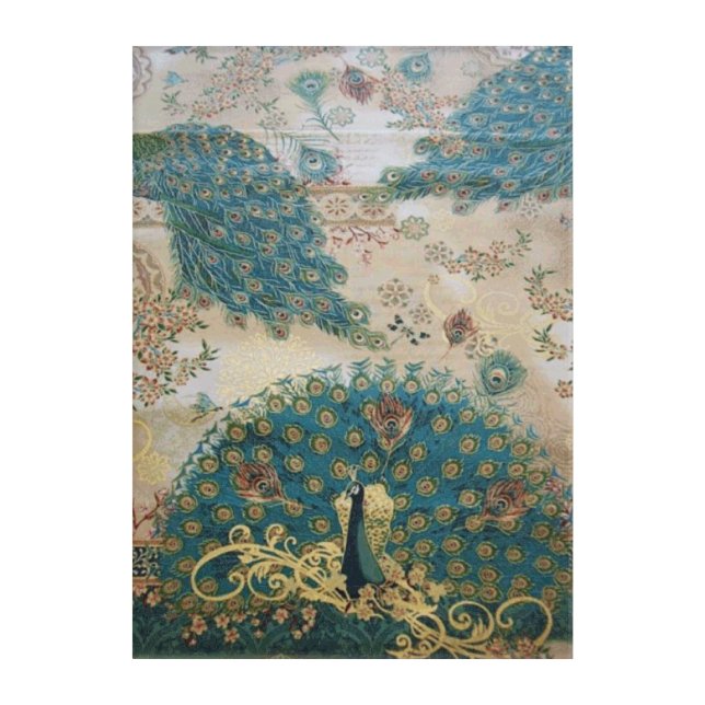 Vintage Peacock - Acrylic Art (Front)