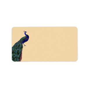 Vintage Peacock Address Labels