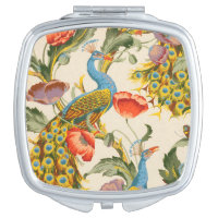 Vintage Peacock and poppies illustrations