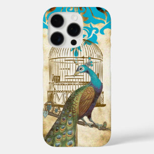 Vintage Peacock Birdcage Damask iPhone Case