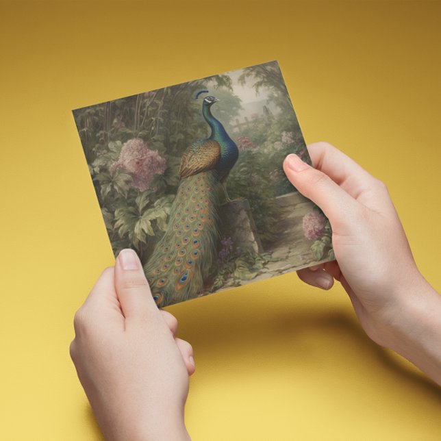 Vintage Peacock Botanical Garden Fine Art Holiday  (Creator Uploaded)