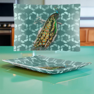 Vintage Peacock By D'Orbigny Trinket Tray