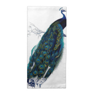 Vintage Peacock Cloth Napkin