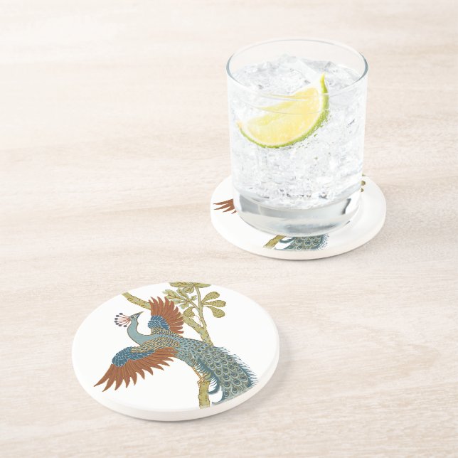 Vintage Peacock Coasters (Side)