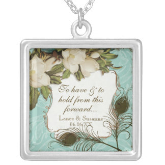 Vintage Peacock & Etchings Bride's Necklace