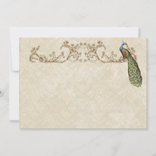 Vintage Peacock & Etchings Thank You Note Cards