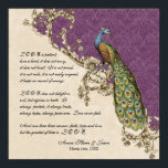 Vintage Peacock & Etchings - Wedding Personalized Poster<br><div class="desc">This art print can be framed or used in a scrapbook. It designed to coordinate with all of the Vintage Peacock & Etchings Wedding Ensemble item. The background color can be changed to match any color you desire. Simply contact us and we'll set it up for you! Easy to customize,...</div>