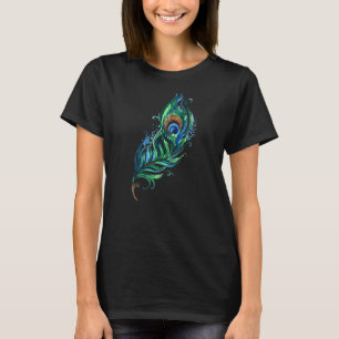 Vintage Peacock Feather  Birds Animal  Graphic T-Shirt