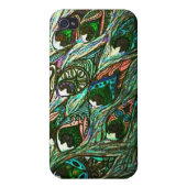 vintage peacock feather iphone case (Back)