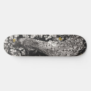 Vintage Peacock Illustration by Theo van Hoytema Skateboard