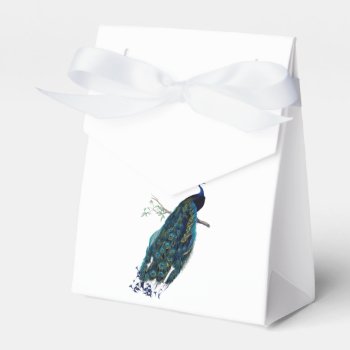 Vintage Peacock Illustration Favor Boxes by PNGDesign at Zazzle