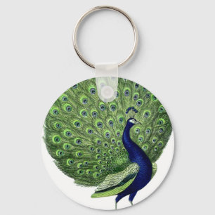 Vintage Peacock Keychain