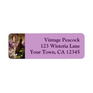 Vintage Peacock Label