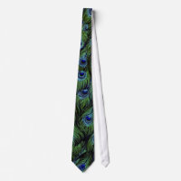Vintage Peacock Men's Wedding Tie