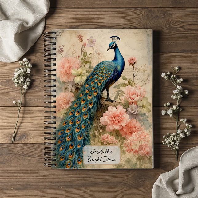 Vintage Peacock Notebook (Creator Uploaded)
