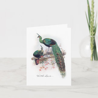 Vintage Peacock Notecard