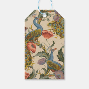 Vintage Peacock Pattern Colorful Art Gift Tags