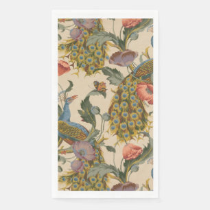Vintage Peacock Pattern Colorful Art Paper Guest Towels