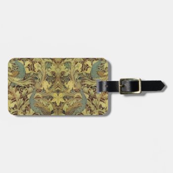 Vintage Peacock Pattern Luggage Tag by EnKore at Zazzle