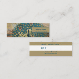 Vintage Peacock - Price Tag, Business Card