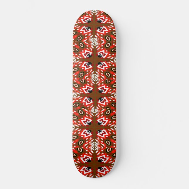Vintage Peacock Skateboard (Front)