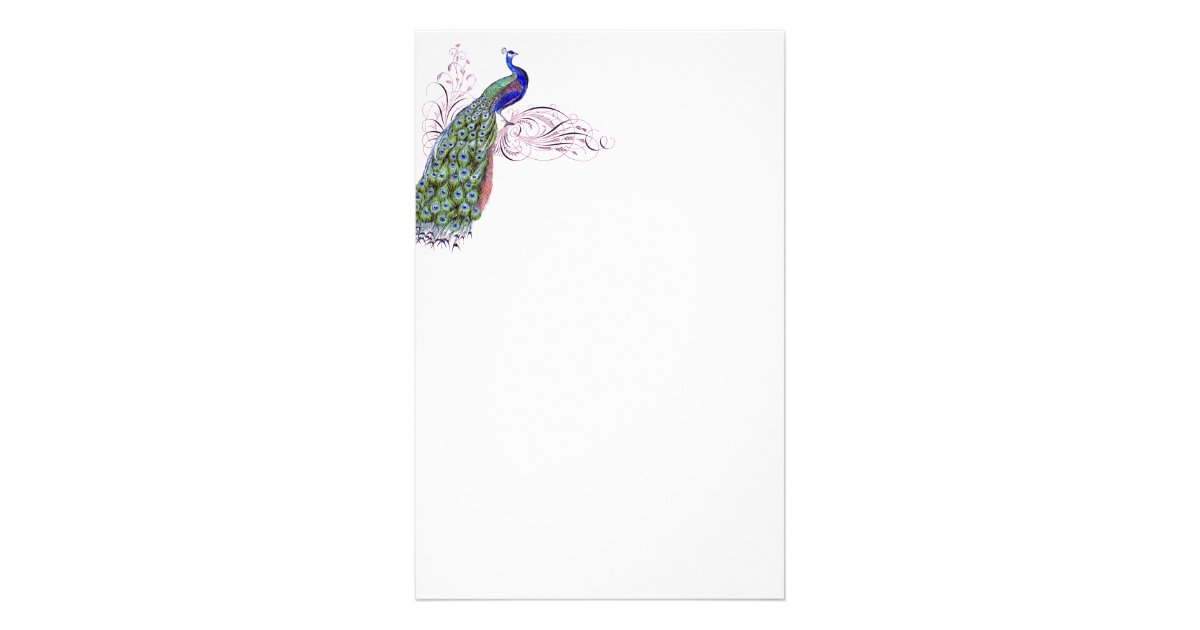Vintage Peacock Stationery | Zazzle.com