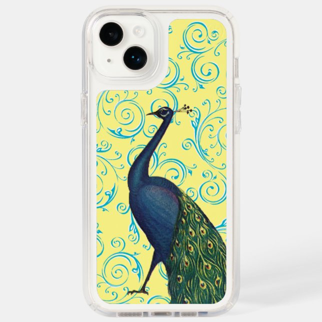Vintage Peacock Swirl Speck iPhone Case (Front)