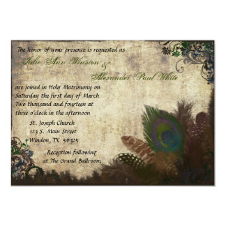 Vintage Peacock Wedding Invitations 10