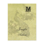 Vintage Peacock Wedding RSVP Card