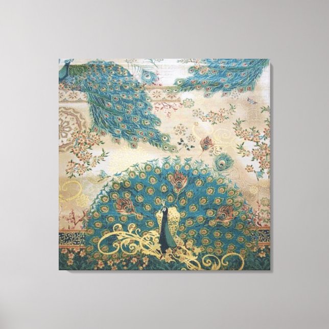 Vintage Peacock - Wrapped Canvas Print (Front)