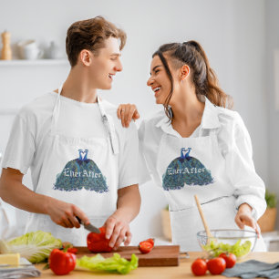 Vintage Peacocks Kissing Wedding Gifts Adult Apron