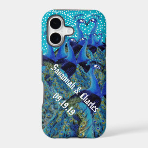 Vintage Peacocks Kissing Wedding Gifts iPhone 17 Case