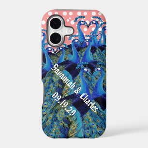 Vintage Peacocks Kissing Wedding Gifts iPhone 17 Case