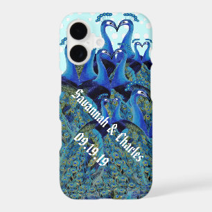 Vintage Peacocks Kissing Wedding Gifts iPhone 17 Case