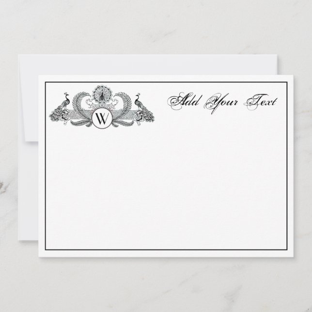 Vintage Peacocks Monogram (Front)