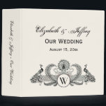 Vintage Peacocks Monogram Ivory BG Binder<br><div class="desc">Vintage Peacocks with Monogram - Ivory Background Color Customizable invitations and accessories with a vintage stylized image of a Peacocks with Monogram. You can easily make changes to these products by adding text fields, removing existing text fields, changing design images or adding additional images of your choice. You can also...</div>