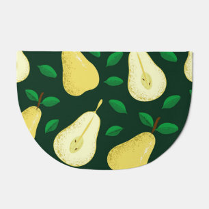 Vintage Pear Botanical: Light Green Doormat