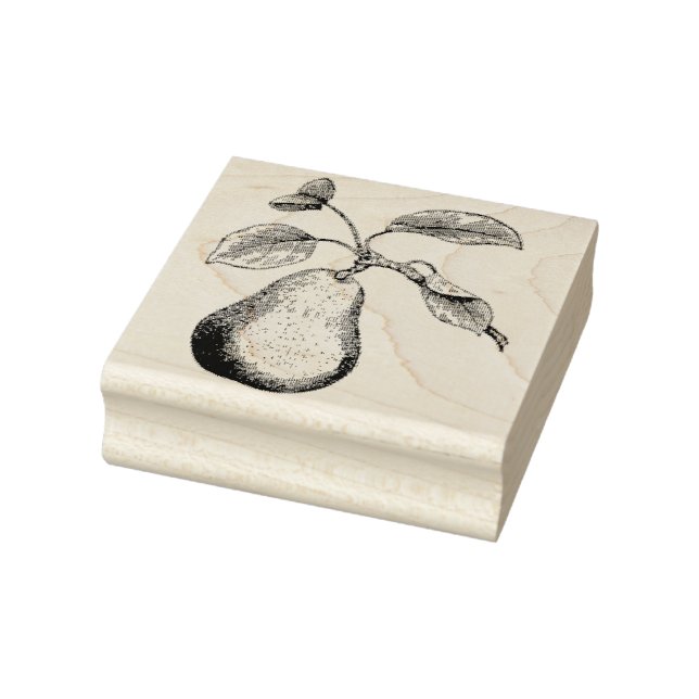 Vintage Pear Rubber Stamp (Stamp)