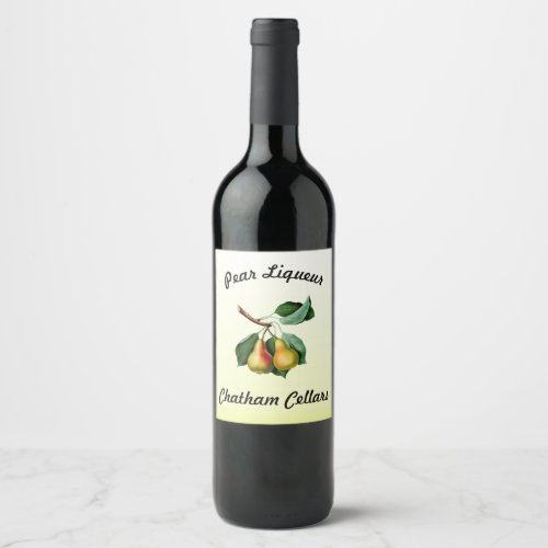 Vintage Pear Wine Label