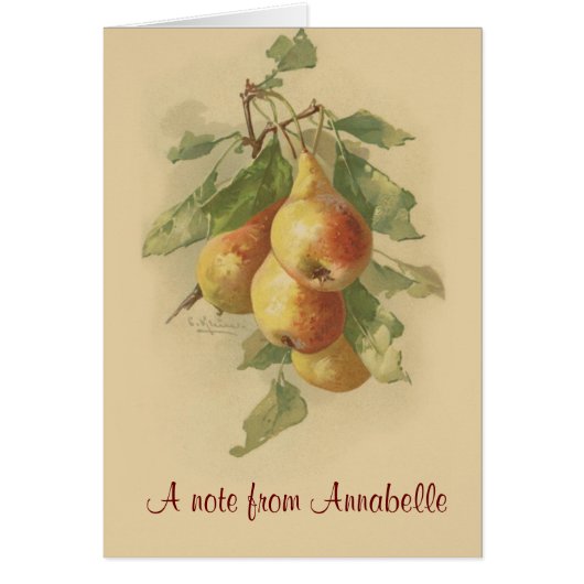 Vintage pears cards (Front)