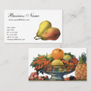 Vintage Pears, Organic Foods, Ripe Fruit Business Card