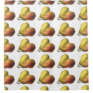 Vintage Pears, Organic Foods, Ripe Fruit Shower Curtain