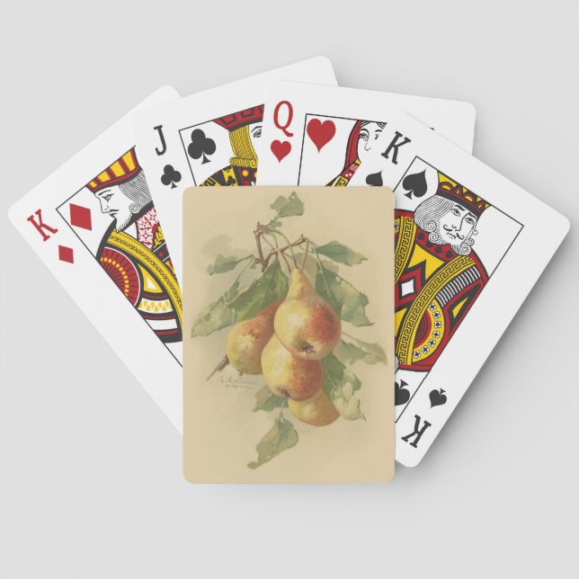 Vintage pears poker cards (Back)