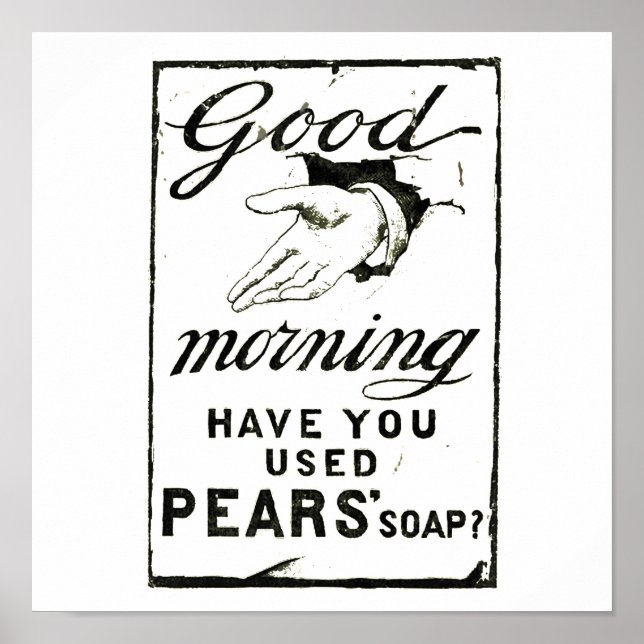 VINTAGE PEARS SOAP ADVERT - Circa 1895 Poster (Front)